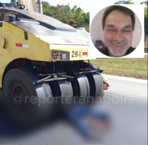 MORADOR DE ANÁPOLIS MORRE APÓS SER ESMAGADO POR ROLO COMPACTADOR NA BR-060