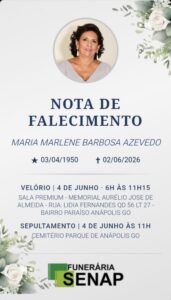 NOTA DE FALECIMENTO